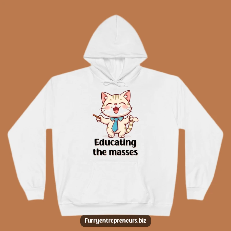 Funny Cat Professor Hoodie: Study in Comfort with This Hilarious Character