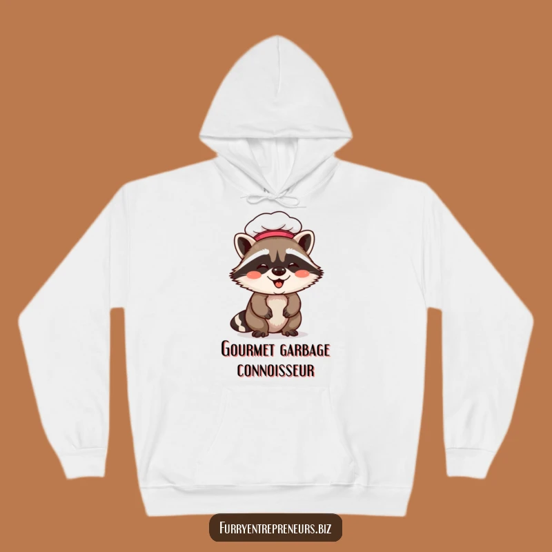 Cozy Funny Raccoon Chef Hoodie: Stay Warm with This Culinary Critter Design