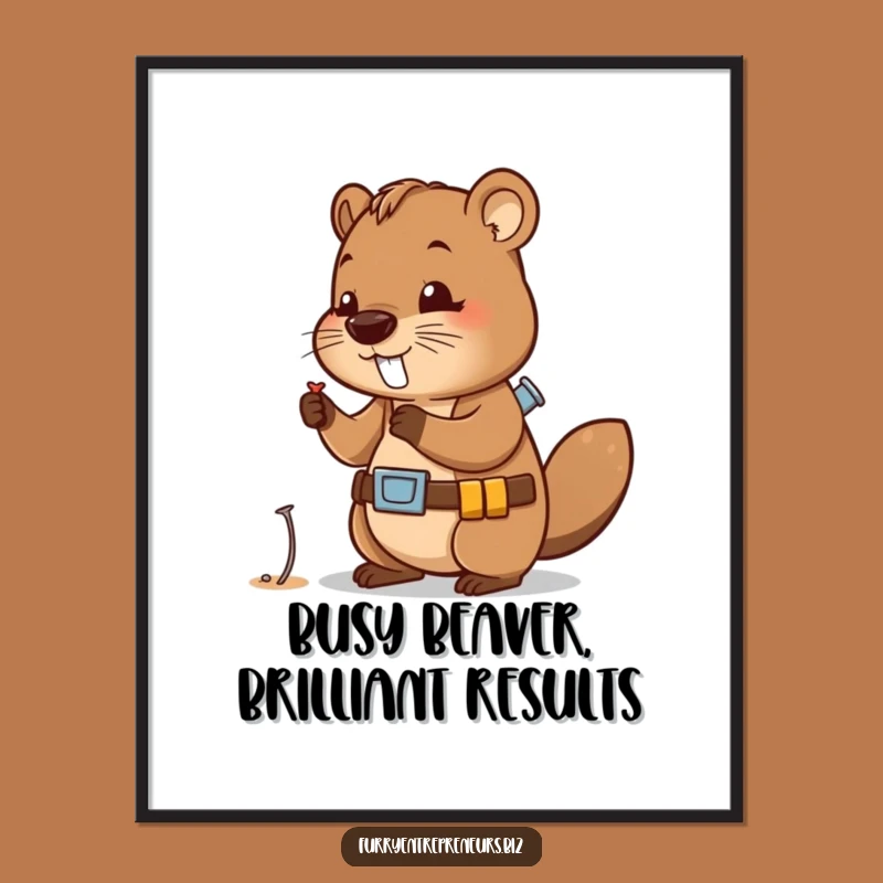 Funny Free Printable Wall Art: Beaver Builder Downloadable Decor Gift
