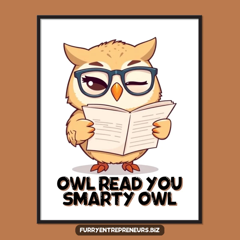Funny Free Printable Wall Art: Owl Accountant - Hilarious Finance Decor DIY