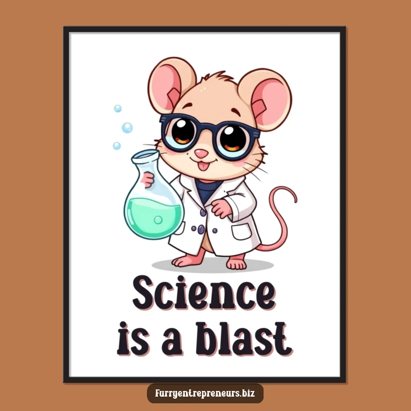 Free Printable Wall Art: Mad Mouse's Bubbly Potion, Funny Downloadable Art