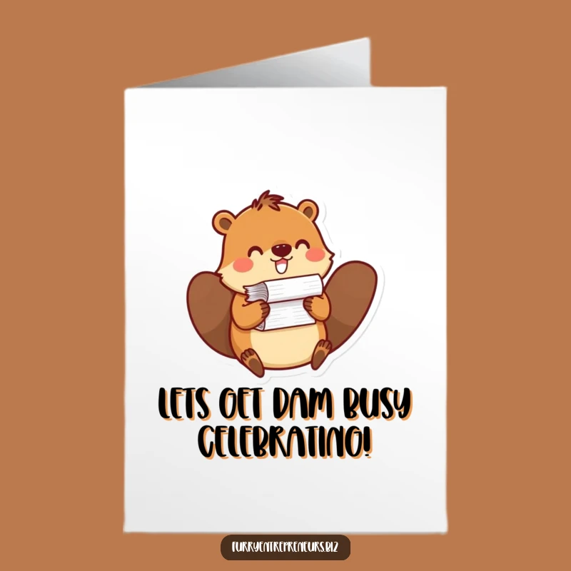 Free Printable Birthday Card: Beaver Delivers Birthday Papers!