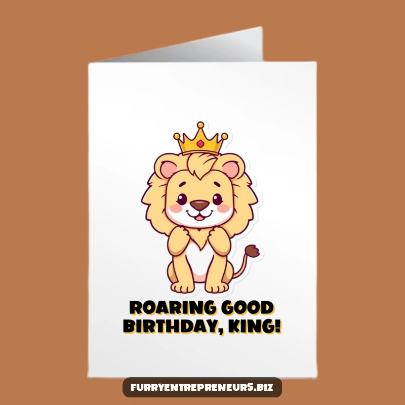 Free Printable Birthday Card: Lion King Vibes, Funny DIY Gift Downloadable