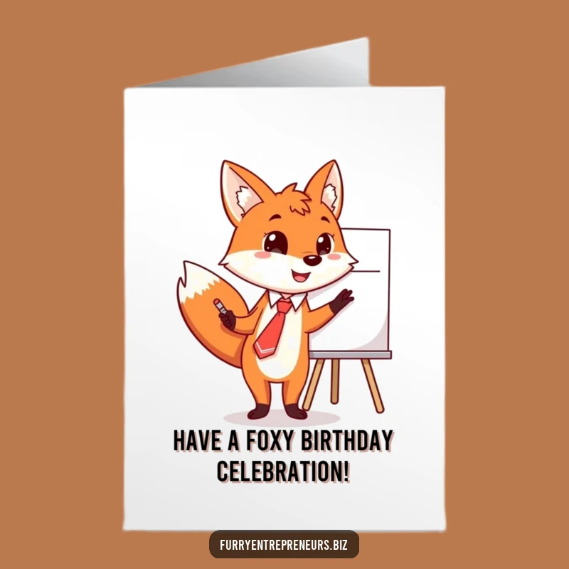 Free Printable Birthday Card: Fox Explains It All - Funny Downloadable