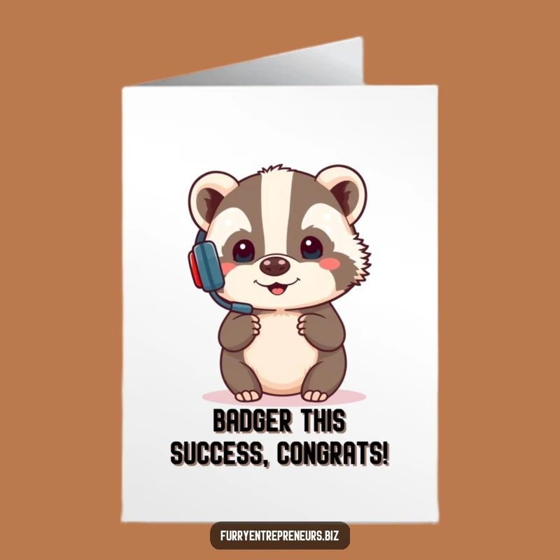 Free Printable Badger Report Card: Congrats on Your Success Downloadable
