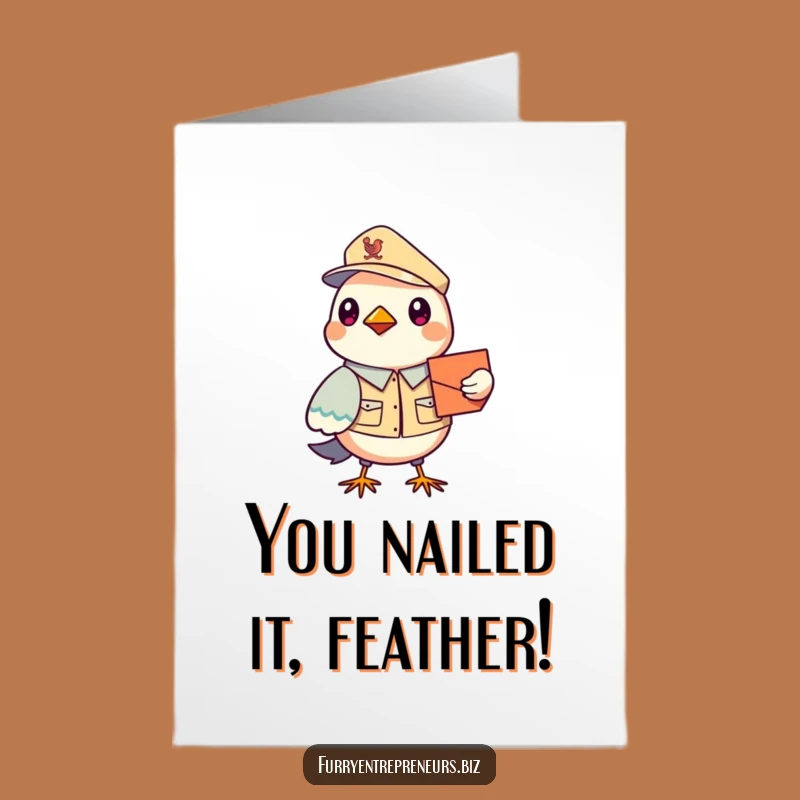Free Printable Bird Mailman Congratulations Card: Hilarious Downloadable Congratulations Gift!