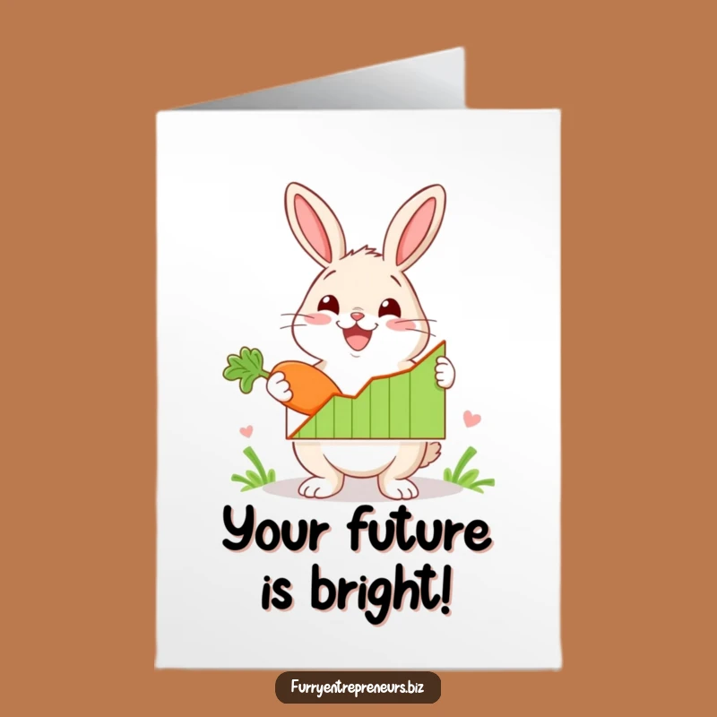 Free Printable Congrats Card: Rabbit Shows Success! Funny Design Downloadable Gift