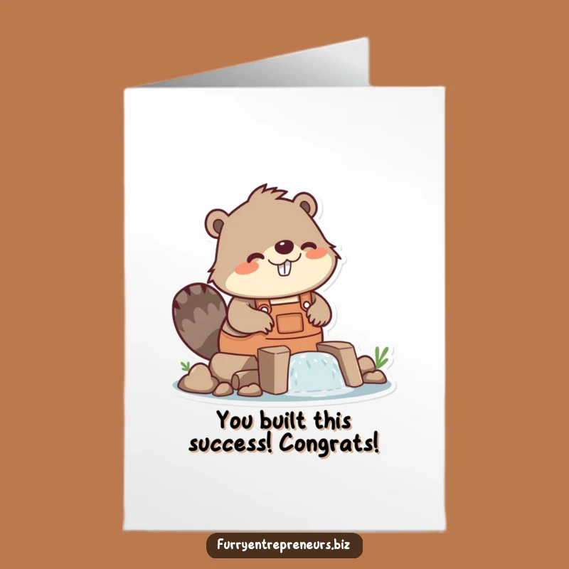 Hilarious Free Printable Congrats Card: Beaver Dam Success, Downloadable Gift