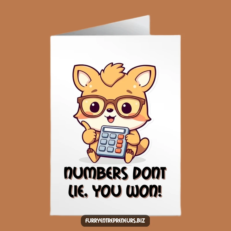Free Printable Funny Congrats Card: Calculator Animal Celebration - Downloadable Gift