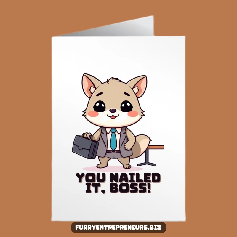 Free Printable Funny Congrats Card: Business Animal Meeting Success - Downloadable Gift