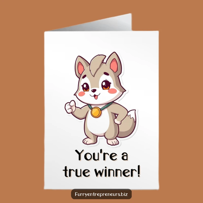 Free Printable Heroic Animal Congrats Card: Funny Downloadable Gift for Any Achievement
