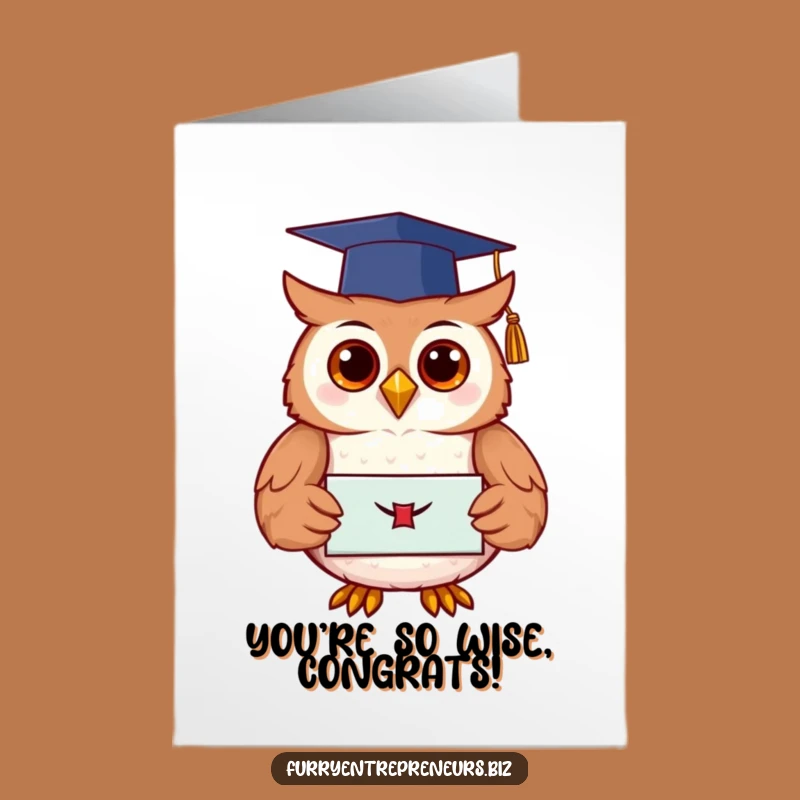 Free Printable Congratulations Card: Wise Owl Graduation DIY Gift