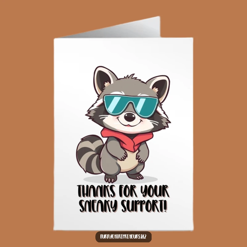 Amusing Free Printable Thank You Card: Spy Raccoon Thanks, Downloadable Gift