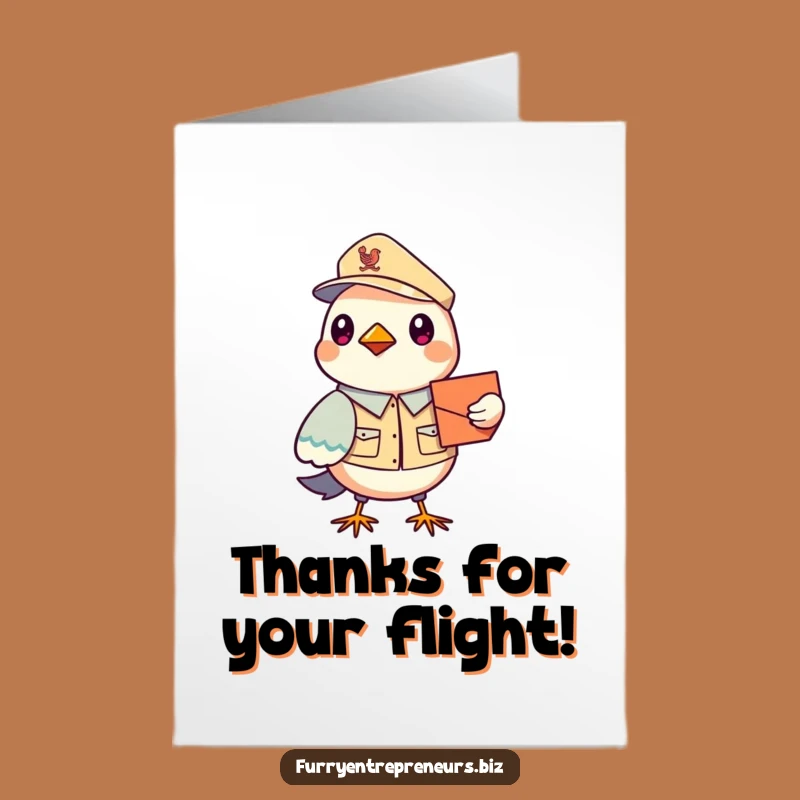 Free Printable Bird Mailman Thank You Card: Funny Downloadable Gift of Gratitude!