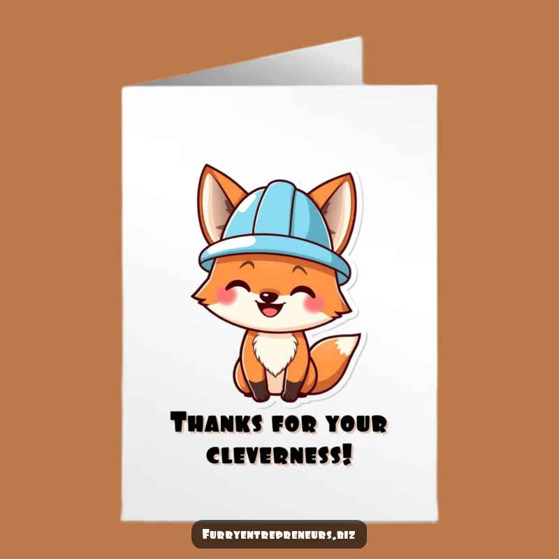 Free Printable Thank You Card: Fox Thanks You For Your Help!