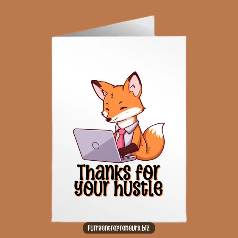 Free Printable Thank You: Professional Fox; Grateful Downloadable Card