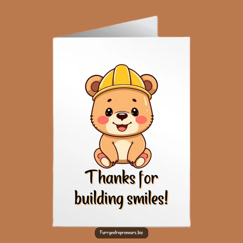 Free Printable Thank You Card: Bear Cub Says Thanks, Print at Home!