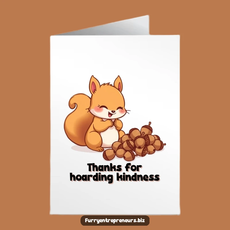 Free Printable Thank You Card: Squirrel Counts Thanks! Funny Design Downloadable Gift