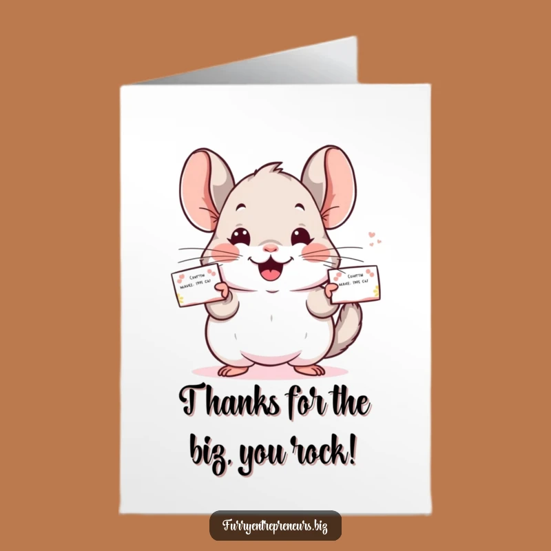 Free Printable Thank You Card: Chinchilla Networking Guru, Downloadable & DIY Gift
