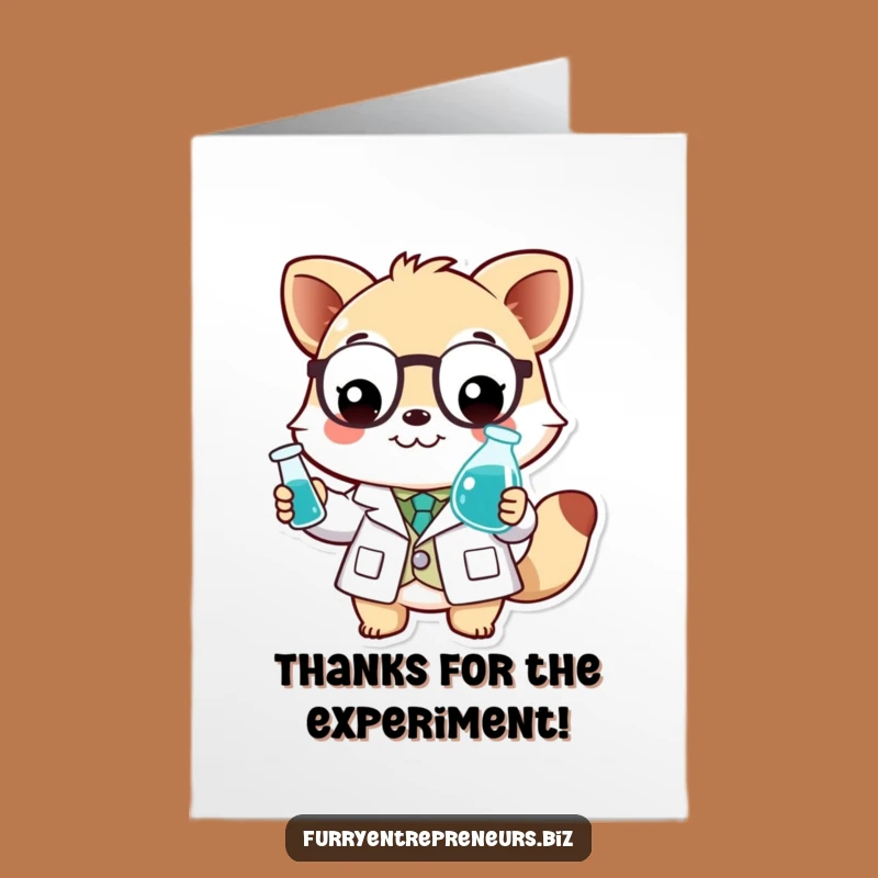 Free Printable Thank You Card: Smart Scientist Animal Thanks You With Humor