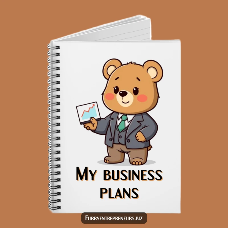 Funny Bear Business Graph Notebook: Plan Your Success Hilariously!