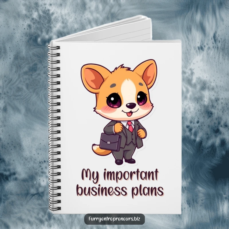 Funny Business Animal Notebook: A cute animal in a business suit with a briefcase on the cover, ideal for smart notes and a funny gift.