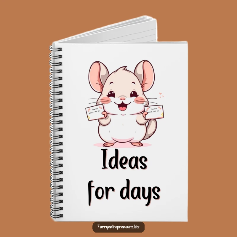 Funny Chinchilla Notebook: Distribute Ideas with this Cheerful Business Card Design