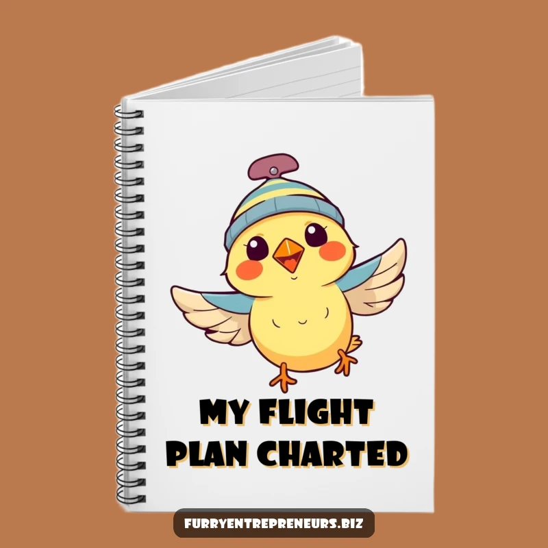Funny Flying Bird Notebook: Propeller Beanie Journal for Ideas & Flights!