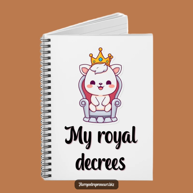 Funny King Animal Notebook: Smiling Royal Character Journal Gift