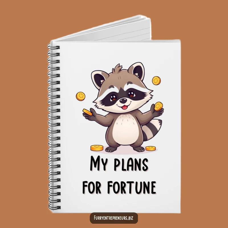 Funny Notebook: Raccoon Juggling Coins - Jot Down Treasures Gift!