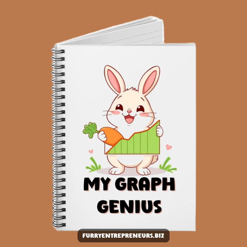 Funny Rabbit Graph Notebook: Track Your Ideas & Growth, Great Funny Gift