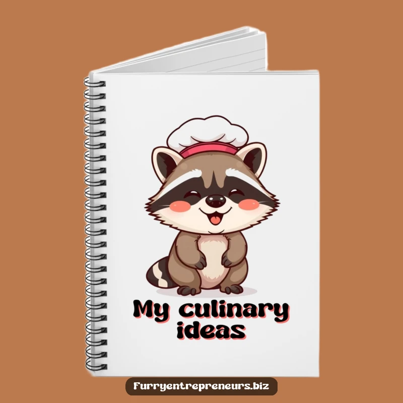 Funny Raccoon Chef Notebook: Jot Down Recipes with This Culinary Critter Cover