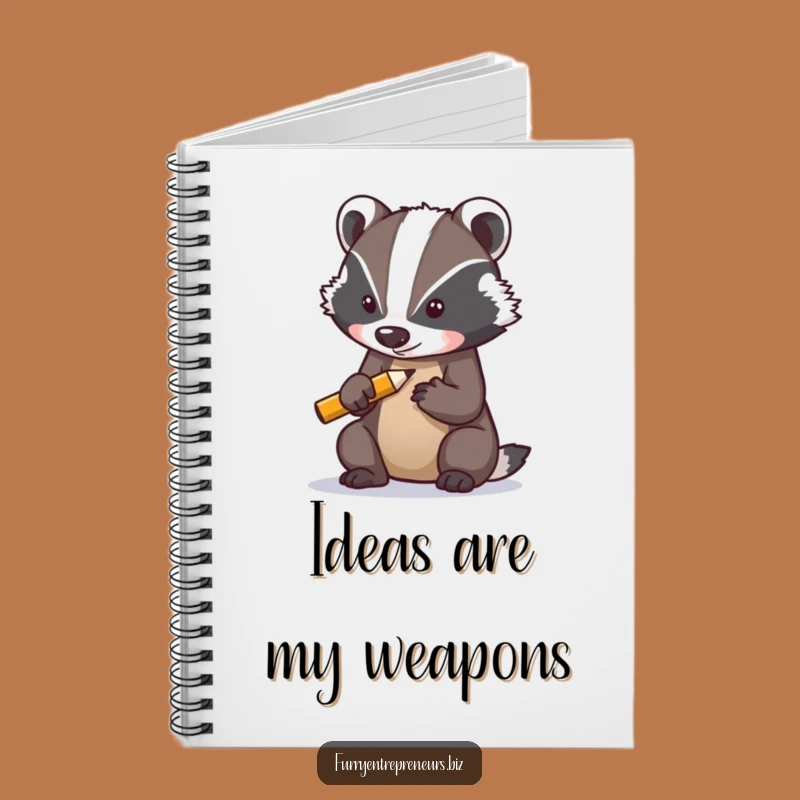 Funny Notebook: Badger's Pencil Prep - Jot Down Plans Gift!