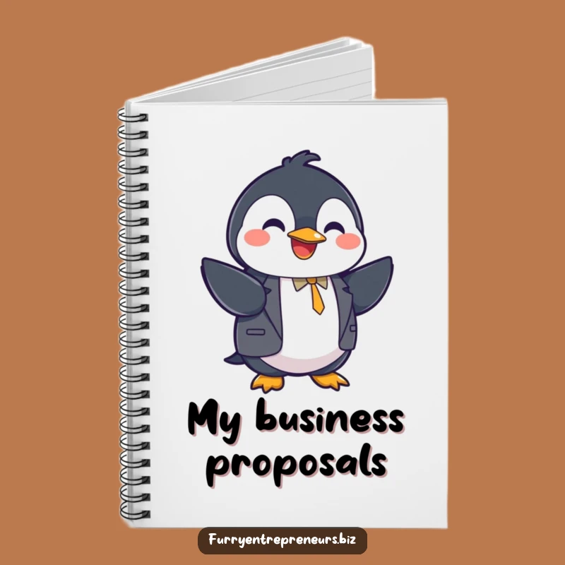 Funny Penguin Suit Handshake Notebook - Jot Down Business Deals