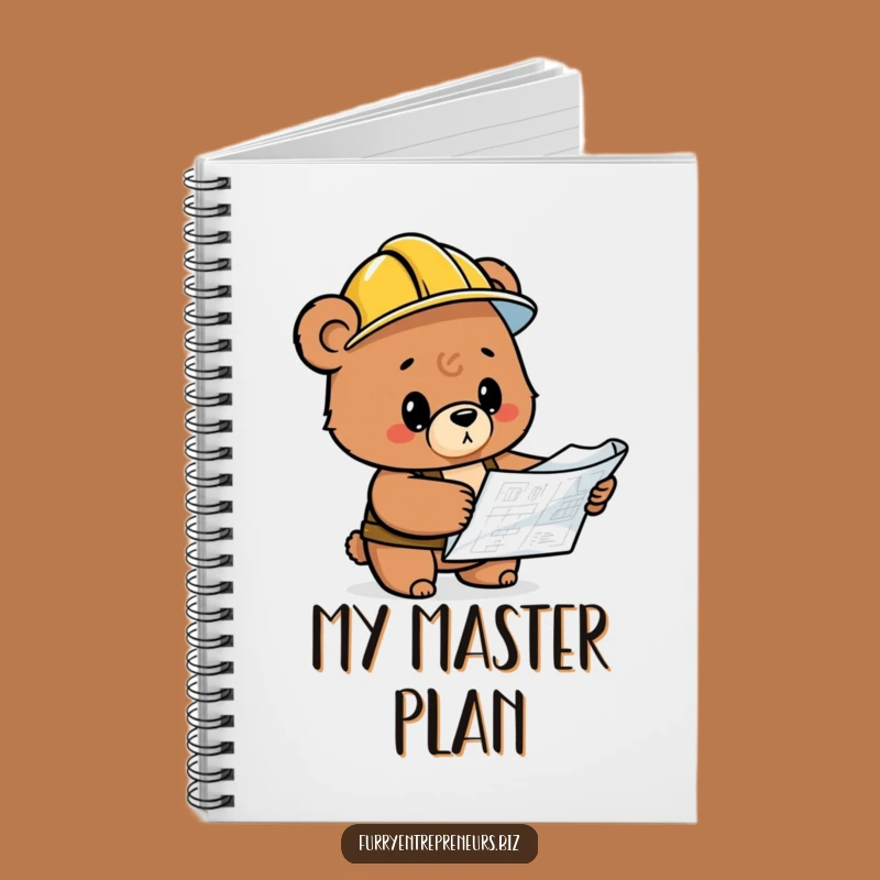 Funny Bear Blueprint Notebook: Hilarious Journal for Project Planners