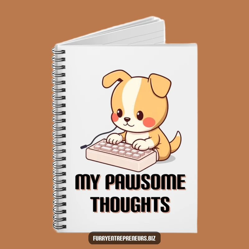 Funny Dog Diary Notebook: Adorable Dog Mini Keyboard For Notes, Perfect Funny Gift!