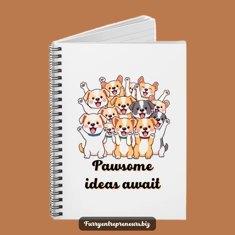 Funny Kawaii Dog Notebook: Jot Down Happy Thoughts with Cheerful Pups