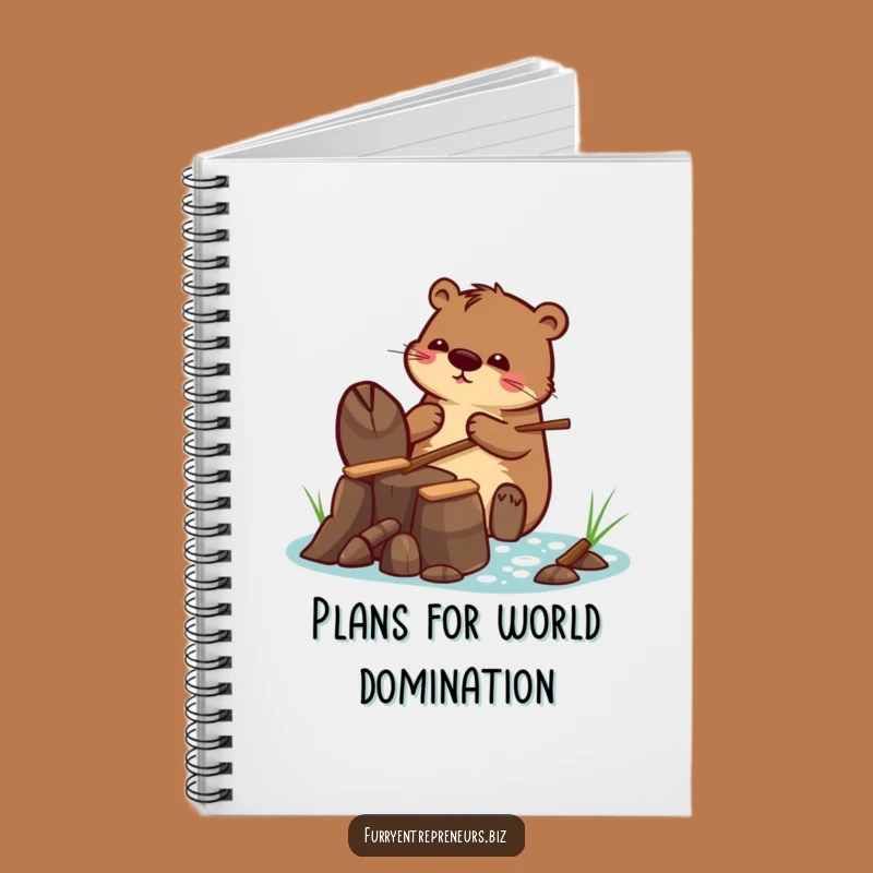 Funny Notebook: Beaver's Tiny Dam Project - Jot Down Ideas Gift!