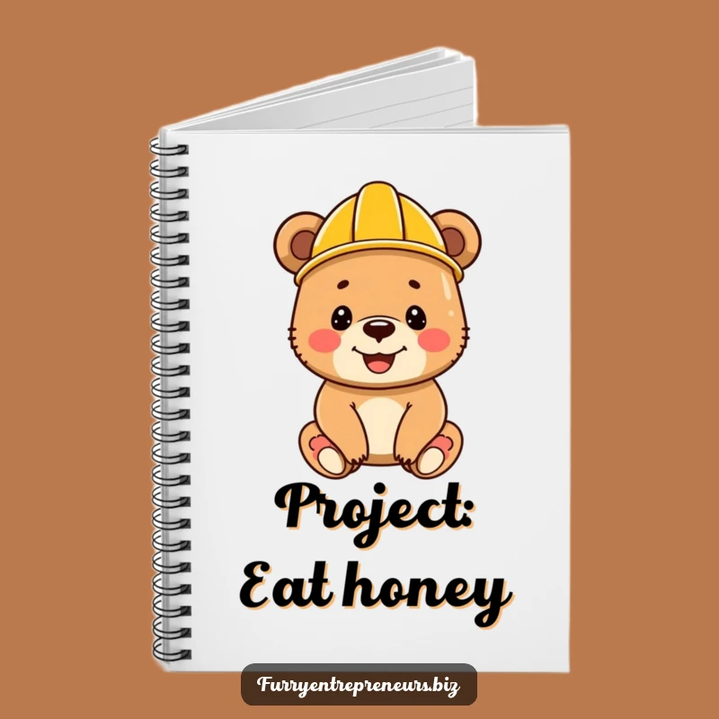 Funny Bear Cub Construction Notebook - Jot Down Plans with Joy