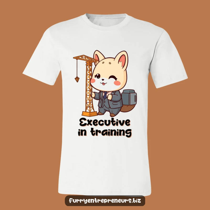 Funny Animal Business T-Shirt: Tiny Suit Crane Operator, Hilarious Office Attire Gift