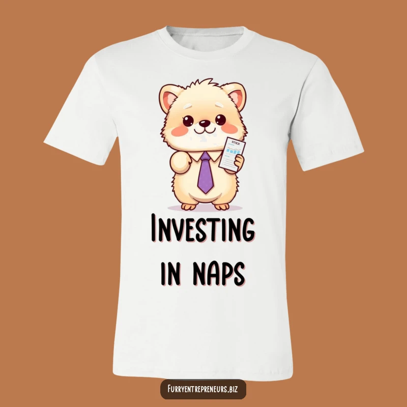 Funny Animal Stock T-Shirt: Tie-Wearing Presenter, Hilarious Finance Fun Gift
