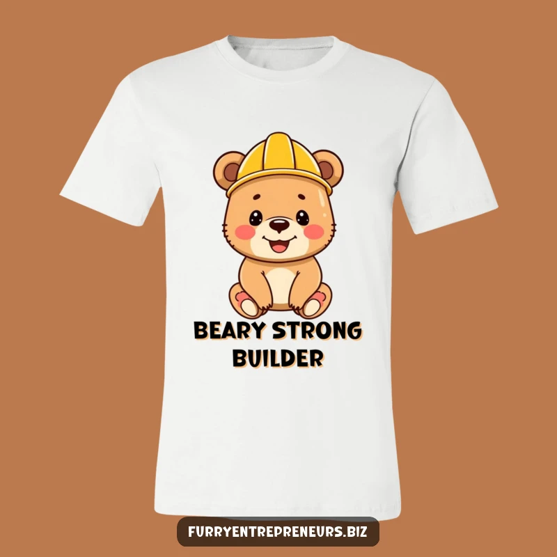 Funny Bear Cub Construction T-Shirt - Happy Helper Tee for Kids