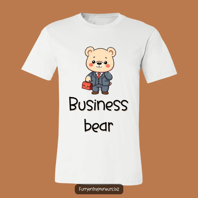 Funny Business Bear T-Shirt: Professional Style Meets Hilarious Animal Humor