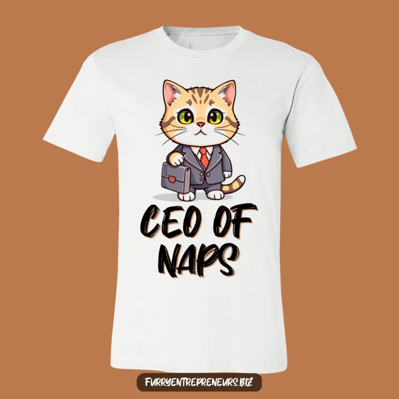 Funny Business Cat T-Shirt: Suited Feline Corporate Humor Gift
