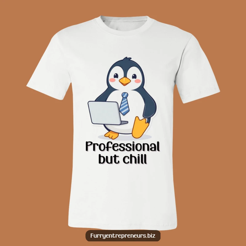 Funny Penguin Tie T-Shirt: Dress for Success with This Playful Bird Design