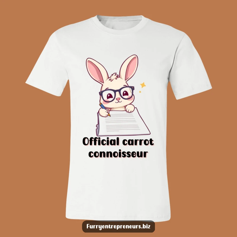 Funny Rabbit Glasses Document T-Shirt: Official Humor!