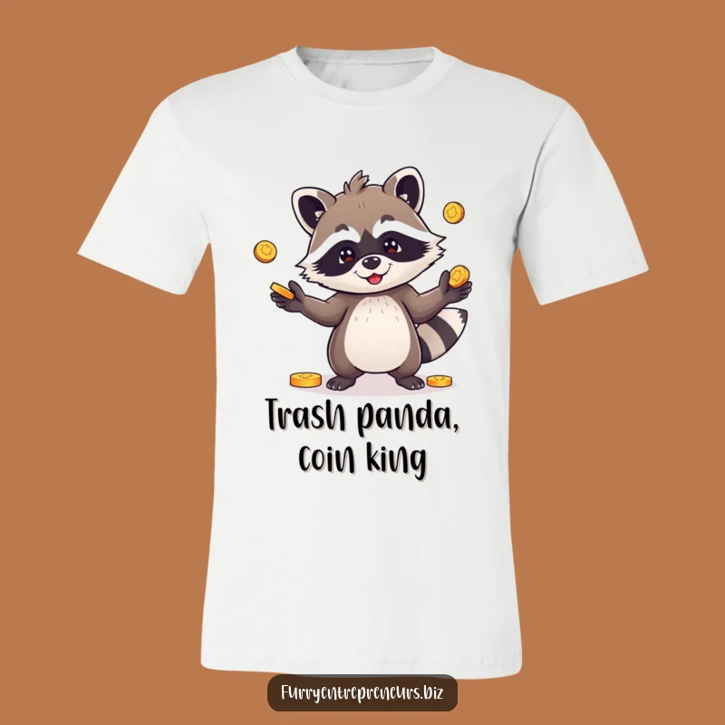 Funny T-Shirt: Raccoon Juggling Money - Playful Bandit Gift!