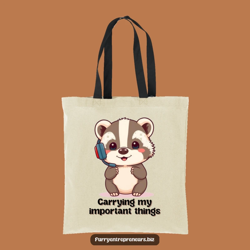 Funny Badger Presentation Tote Bag: Carry Your Professionalism with Humor