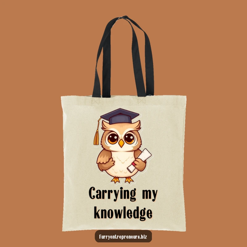 Funny Owl Graduation Tote Bag: Stylish Scholar Carryall, Excellent Funny Gift!