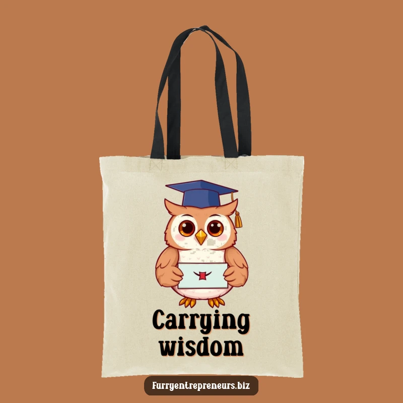Funny Owl Graduation Tote Bag - Carry Your Knowledge with Pride